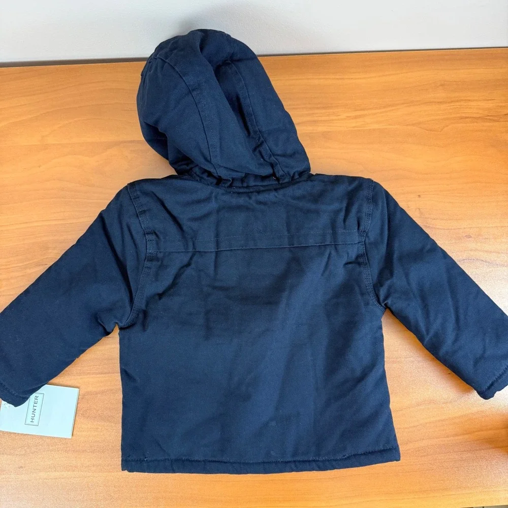Hunter Boys Black Sherpa Lined Hooded Jacket Size 2T